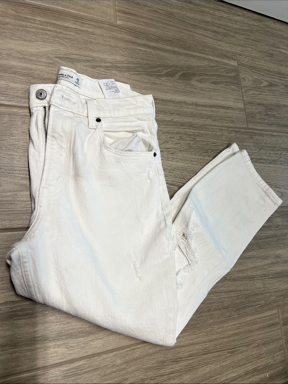 Abercrombie & Fitch White Slim Skinny Jeans
